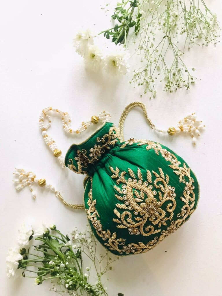 beautiful handmade embroided set of 10 colorful potli set give away gift items